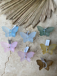 Claw Clip - Frosted Butterfly - Marshmallow